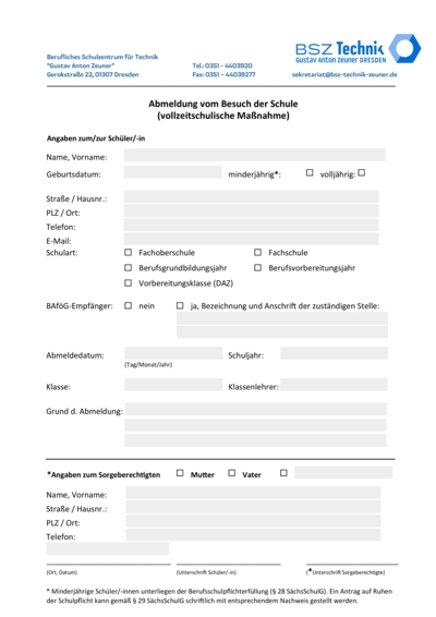 für Schüler der FOS, FS, BGJ, BVJ