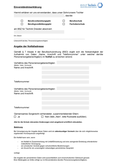 der Sorgeberechtigten